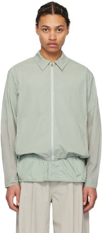 AMOMENTO Green Zip-Up Shirt