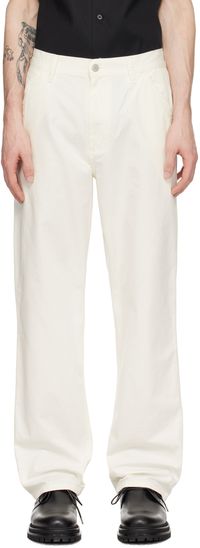 Carhartt Work In Progress Pantalon de travail blanc cassé