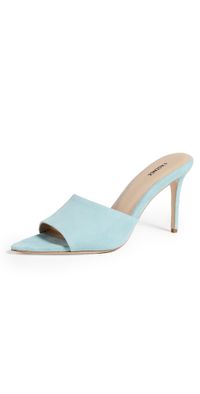 L'AGENCE Lolita Suede V Mules Pale Blue 6