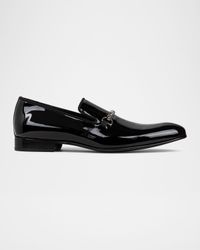 Men's Patent Leather Bit Loafers