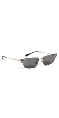 Ray-Ban Anh Irregular Sunglasses Light Gold One Size