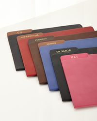 Genuine Leather File Folder, Personalized