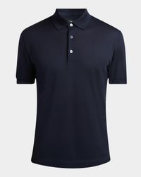 Men's Cotton and Silk Polo Shirt