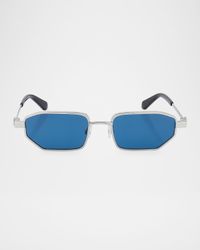 Men's Loa Metal Rectangle Sunglasses