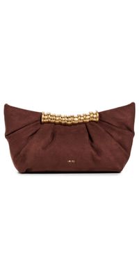 JW PEI Leia Pleated Clutch Dark Brown One Size