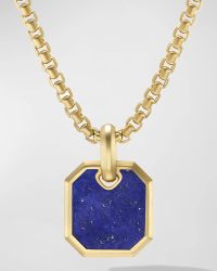 Men's Roman Pendant with Gemstone in 18K Gold, 15mm