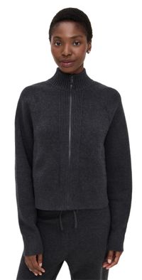 Lunya Cottonsilk Bomber Zip Up Waving Shadow M