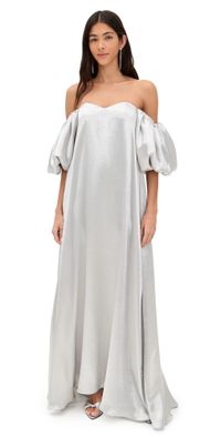 CAROLINE CONSTAS Palmer Gown Silver M