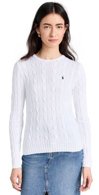 Polo Ralph Lauren Cotton Julianna Long Sleeve Pullover White XXL