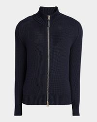 Men's Ribbed Full-Zip Sweater
