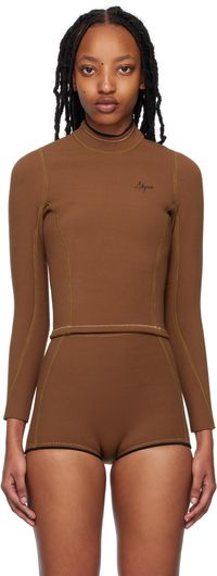 ABYSSE Brown Pam Swim Top