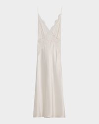 Backless Lace & Silk Charmeuse Nightgown