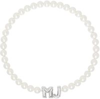 Marc Jacobs White 'MJ' Balloon Pearl Necklace