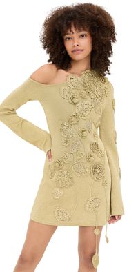 Cult Gaia Kaela Knit Dress Gold M