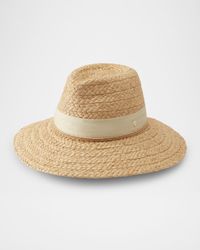 Leoni Raffia Woven Fedora
