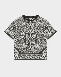 Boy's Majolica-Print Short-Sleeve T-shirt, Size 4-6