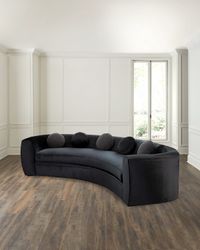Carmen Velvet Sofa, 122"