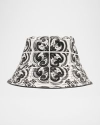 Men's Majolica-Print Bucket Hat