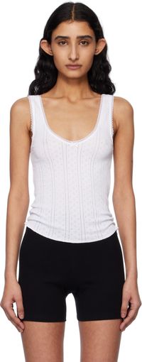 Cou Cou White 'The Scoop' Tank Top