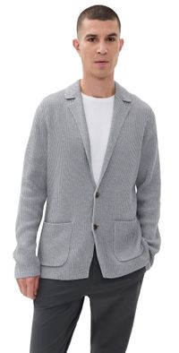 RLX Ralph Lauren Cotton Coolmax Cardigan Sweater Steel Grey Heather M