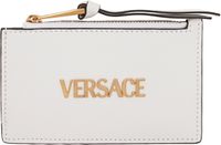 Versace White 'Versace' Tag Zip Card Holder