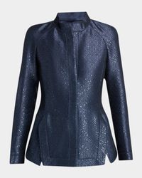 Sequin Jacquard Single-Breasted Evening Jacket