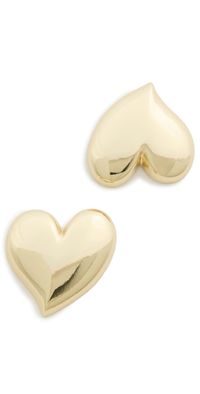 BaubleBar Mallory Chunky Heart Earrings Gold One Size