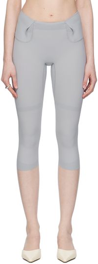 JOHANNA PARV Gray Folded Waist Leggings