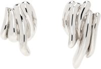 Jil Sander Silver Mismatched Earrings