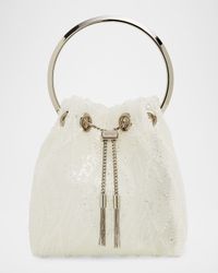 Bon Bon Sequined Mesh Top-Handle Bag