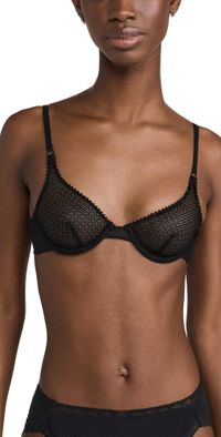 Kiki De Montparnasse Crochet Demi Bra Black 36B