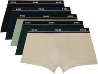 Boss Ensemble de cinq boxers multicolore à logos en jacquard