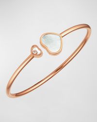 Happy Hearts 18K Rose Gold Mother of Pearl Bangle