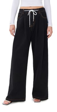 Lioness Slouched Tie Up Pants ONYX M