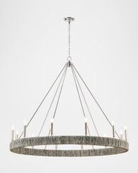 Abaca 12-Light Chandelier In Satin Brass