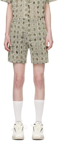 Olly Shinder Short vert à motif graphique