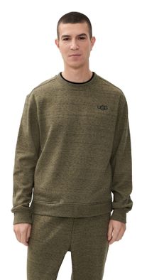 UGG Nyles Lounge Crew Sweatshirt Burnt Olive Heather XL