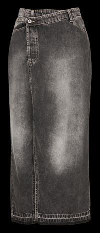 Please - Jupe longues en denim de coton - Taille M - Noir