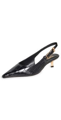 Schutz Lana Croco Slingback Pumps Black 6
