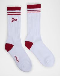 Men's Ribbed Logo Crew Socks