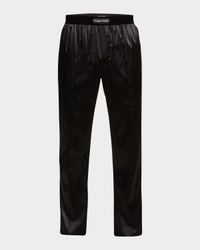 Men's Silk Logo Pajama Pants