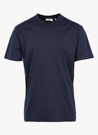 camiseta regular fit de algodón con cuello redond