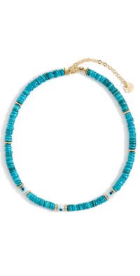 Hijas de Puka Turquoise Dyed Sea Shell Puka Necklace Turquoise One Size