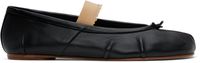 Maison Margiela Black Tabi Elastic Band Ballerina Flats