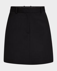 A-Line Seasonless Wool Mini Skirt