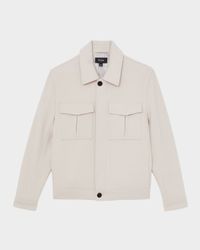 Men's Wool-Blend Twin Pocket Full-Zip Jacket