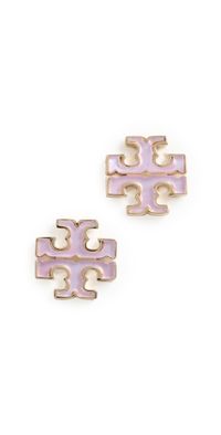 Tory Burch Kira Mother of Pearl Stud Earrings Tory Gold/Pink One Size