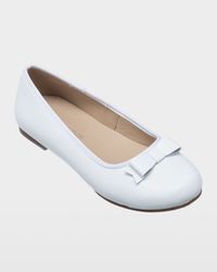 Girl's Camille Metallic Leather Flats, Toddler/Kids