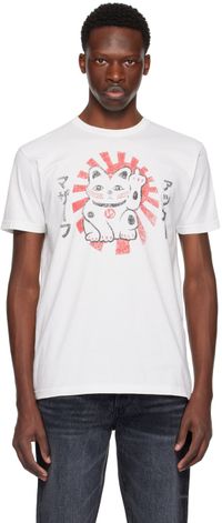 COÛT DE LA LIBERTÉ White Freddie Happy Cat T-Shirt