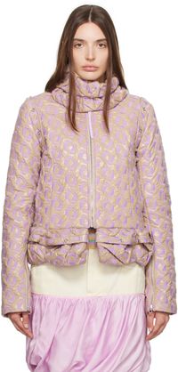 Kiko Kostadinov Beige & Purple Mobius Jacket